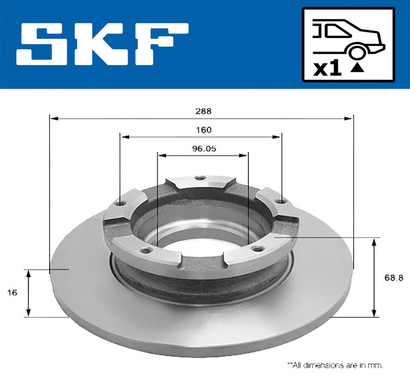 SKF VKBD90258S1 Гальмівний диск