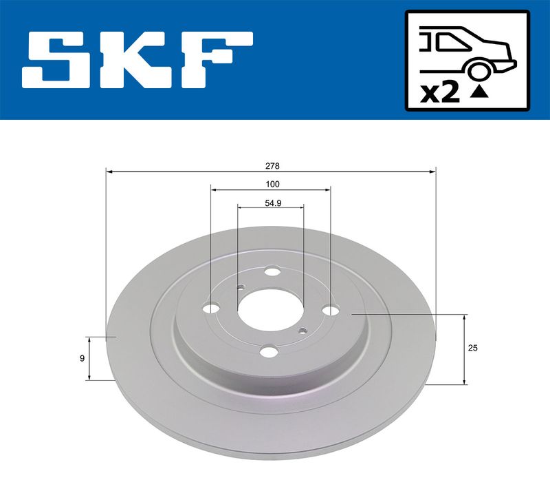 SKF VKBD90260S2 Гальмівний диск