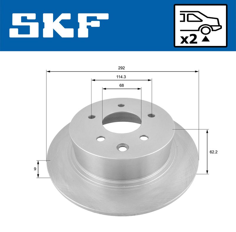 SKF VKBD90263S2 Гальмівний диск