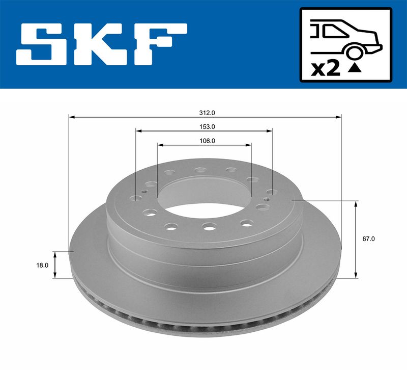 SKF VKBD90272V2 Гальмівний диск