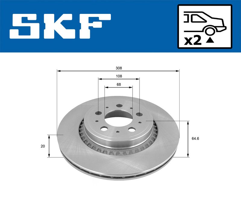 SKF VKBD90296V2 Гальмівний диск