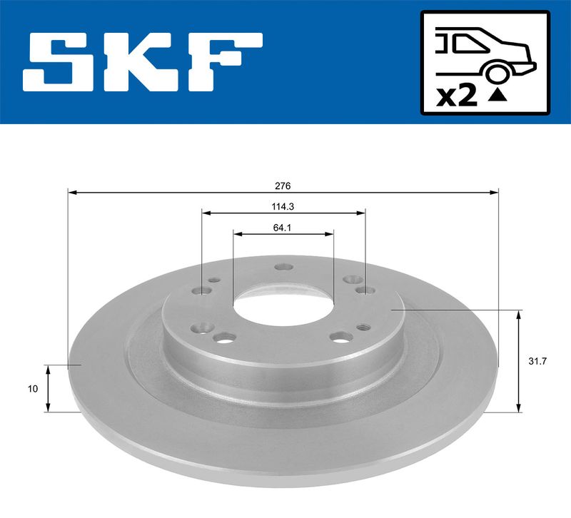 SKF VKBD90318S2 Гальмівний диск