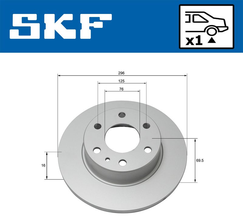 SKF VKBD90321S1 Гальмівний диск