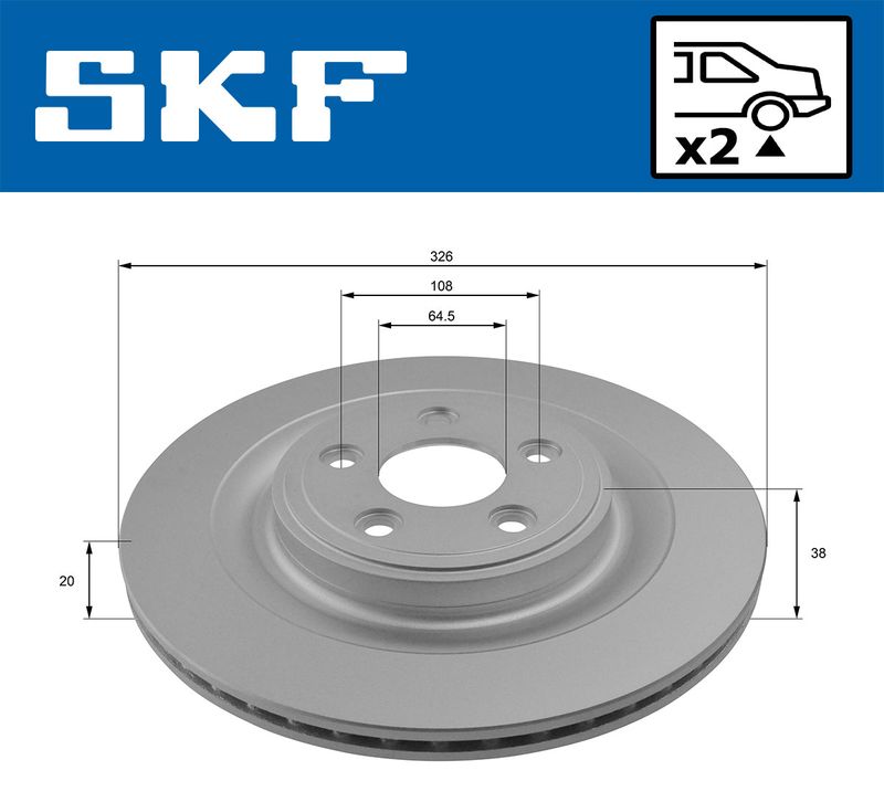 SKF VKBD90327V2 Гальмівний диск