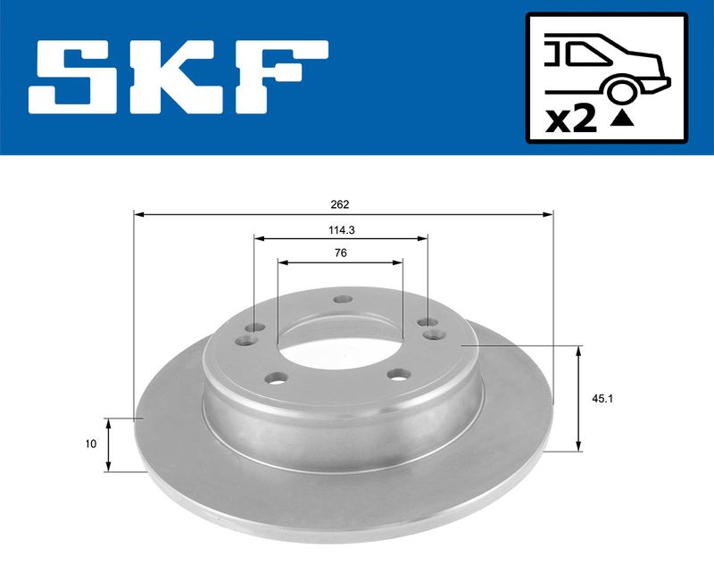 SKF VKBD90352S2 Гальмівний диск