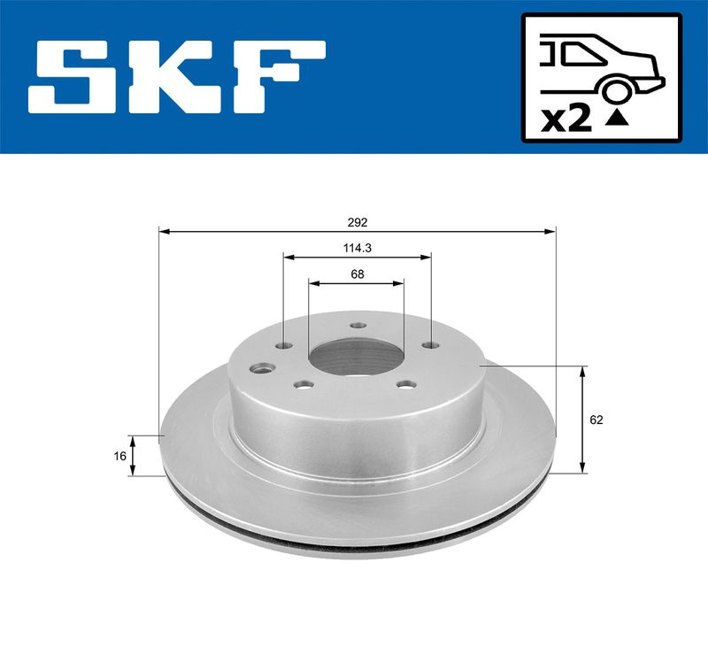 SKF VKBD90355V2 Гальмівний диск