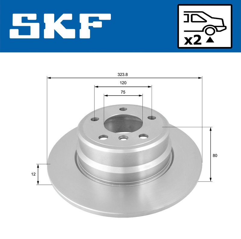 SKF VKBD90362S2 Гальмівний диск