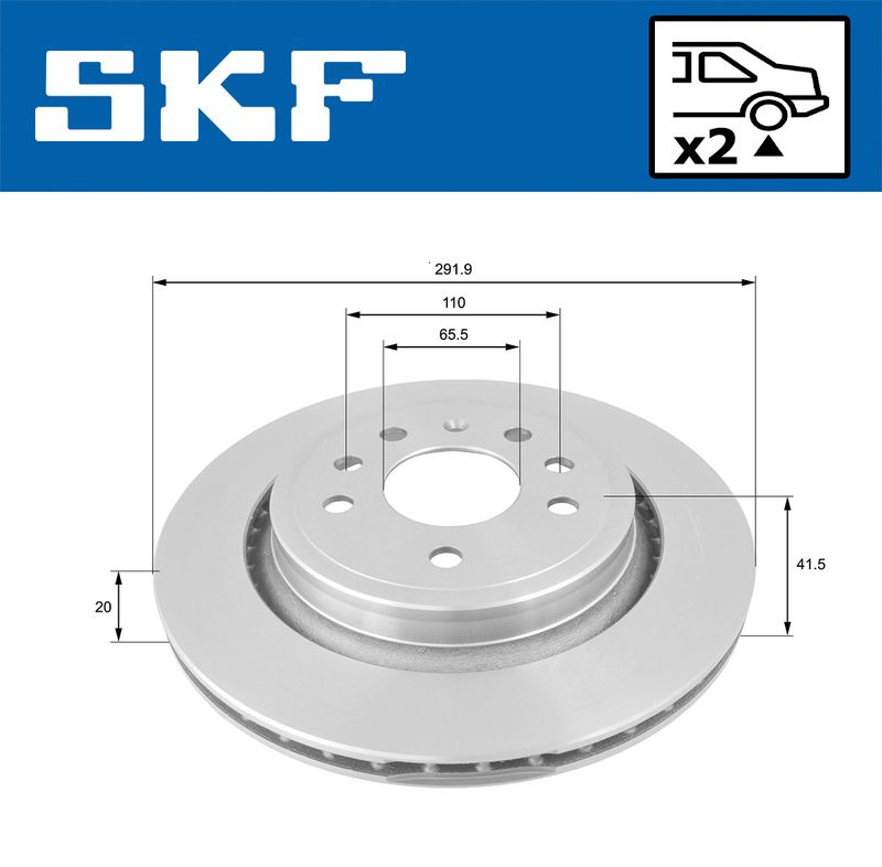 SKF VKBD90370V2 Гальмівний диск