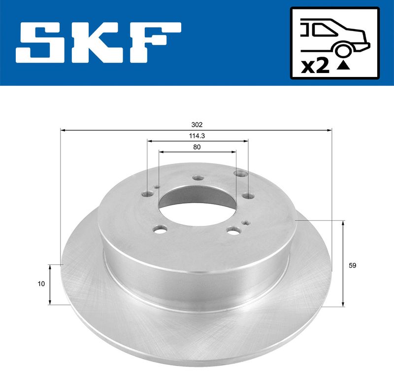 SKF VKBD90373S2 Гальмівний диск