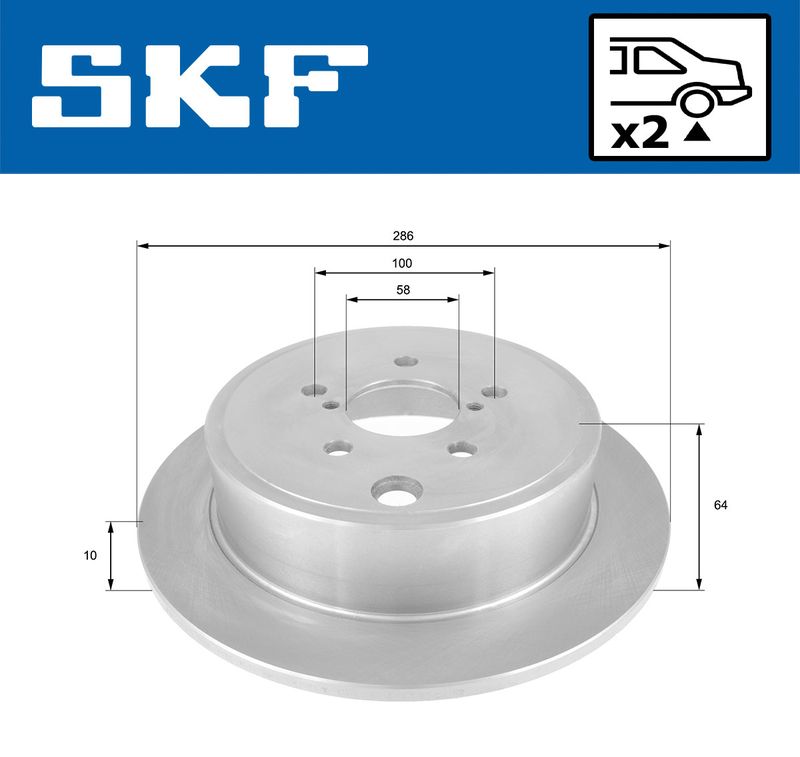 SKF VKBD90376S2 Гальмівний диск