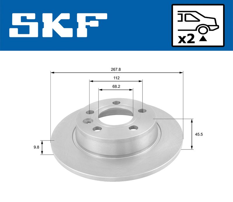 SKF VKBD90378S2 Гальмівний диск