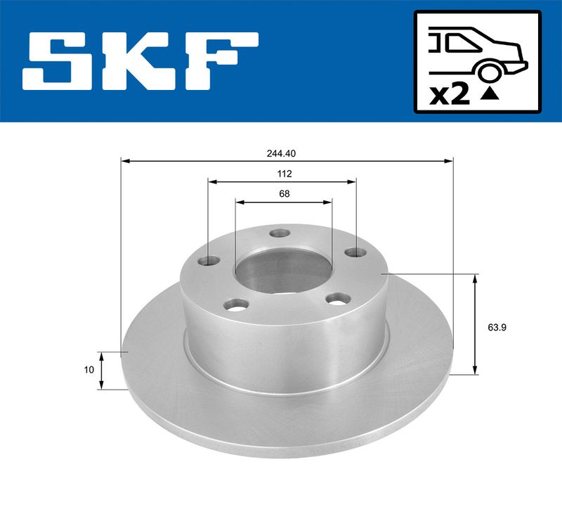 SKF VKBD90379S2 Гальмівний диск