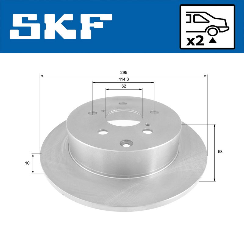 SKF VKBD90380S2 Гальмівний диск