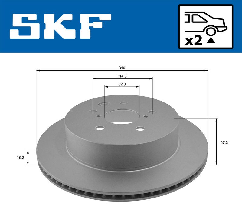 SKF VKBD90386V2 Гальмівний диск
