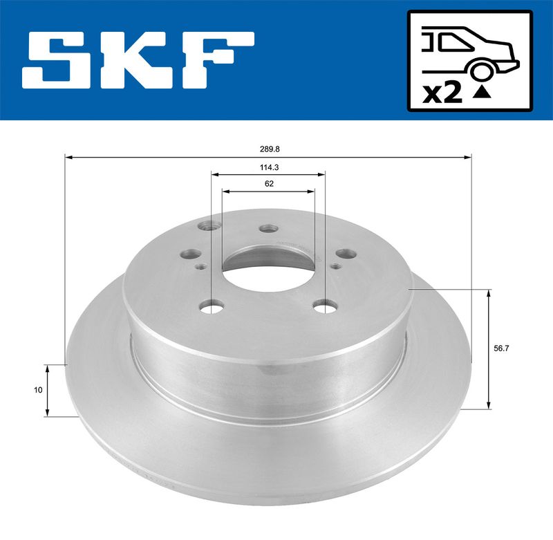 SKF VKBD90391S2 Гальмівний диск