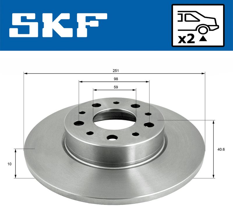 SKF VKBD90392S2 Гальмівний диск