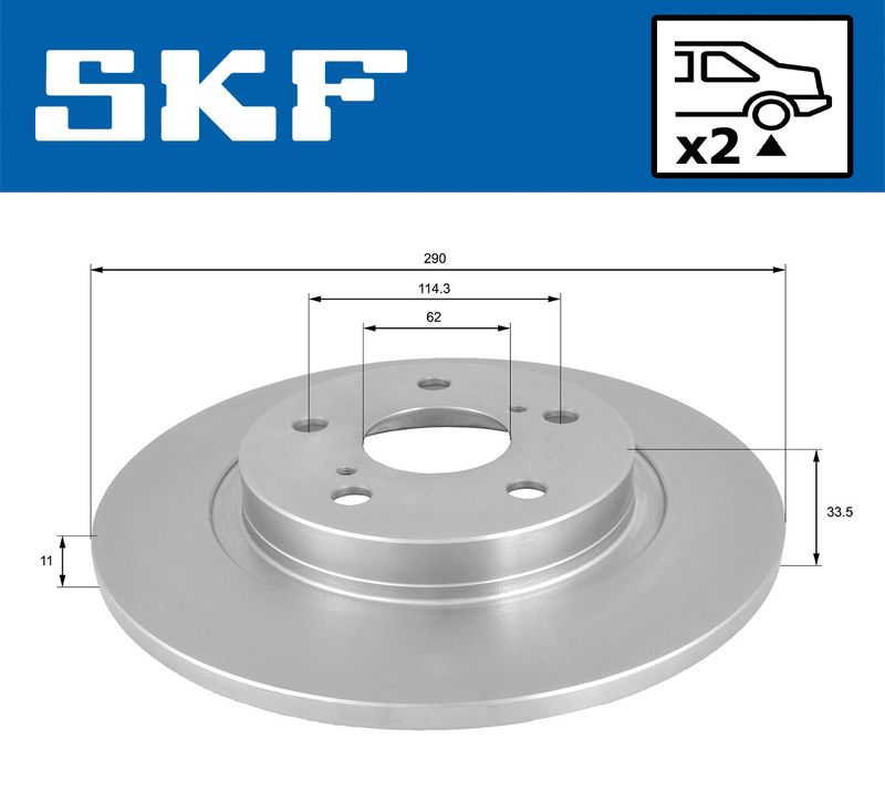 SKF VKBD90395S2 Гальмівний диск