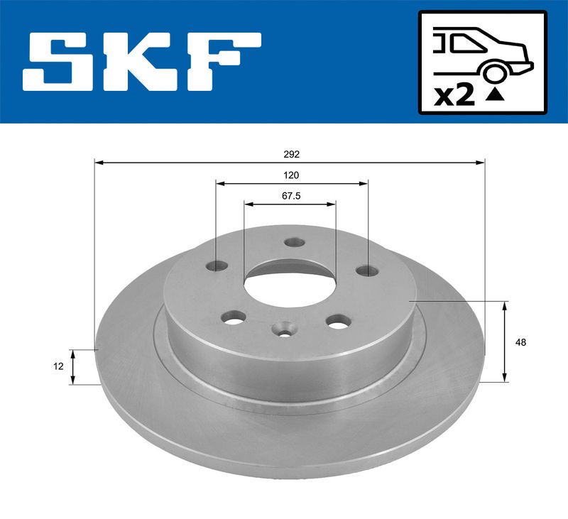 SKF VKBD90401S2 Гальмівний диск