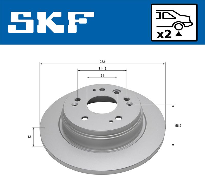 SKF VKBD90413S2 Гальмівний диск