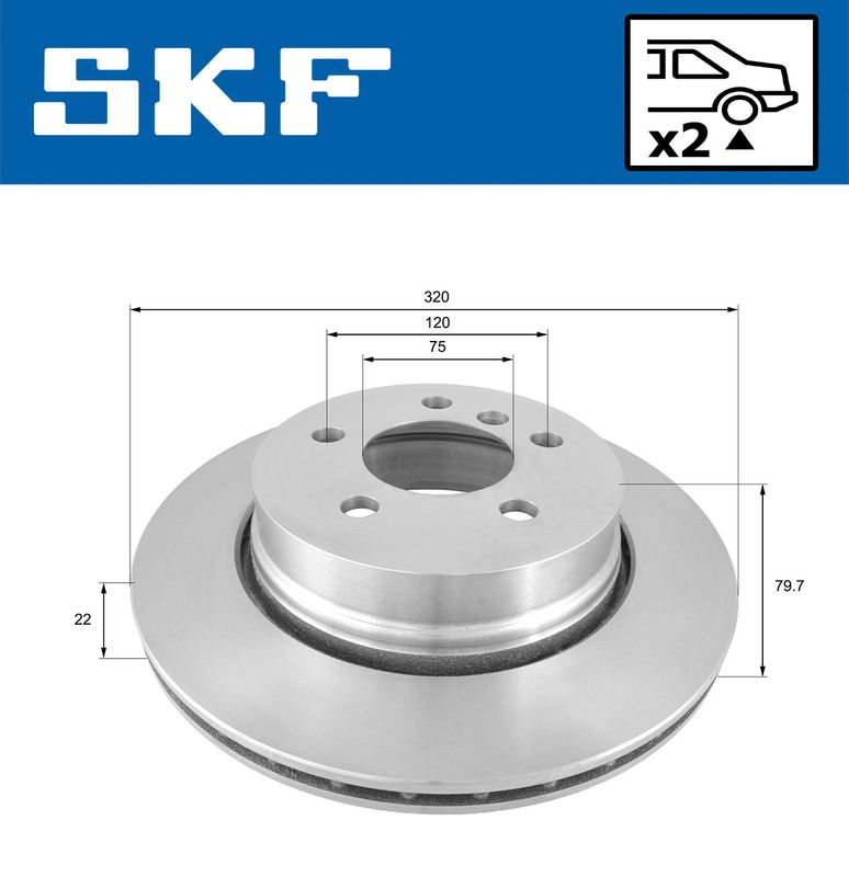 SKF VKBD90415V2 Гальмівний диск
