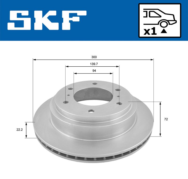SKF VKBD90416V1 Гальмівний диск