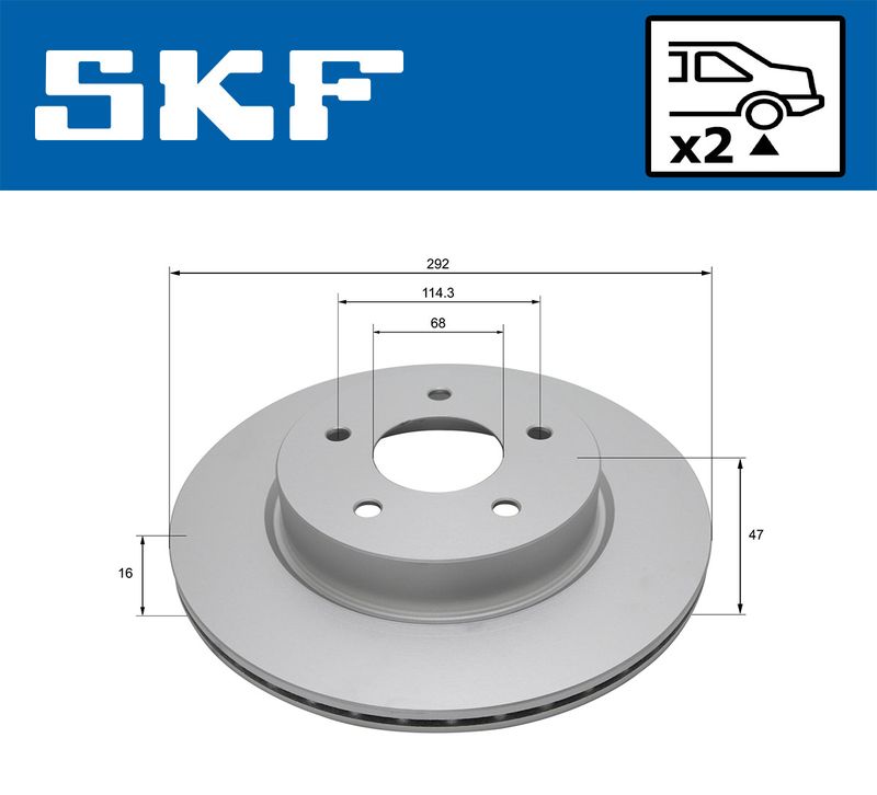 SKF VKBD90424V2 Гальмівний диск