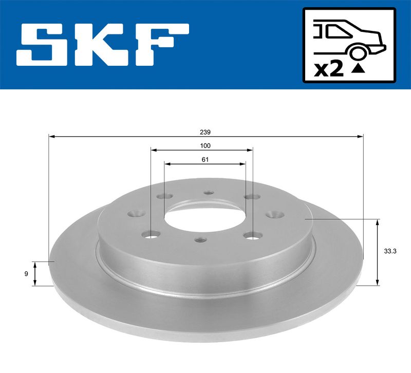 SKF VKBD90425S2 Гальмівний диск