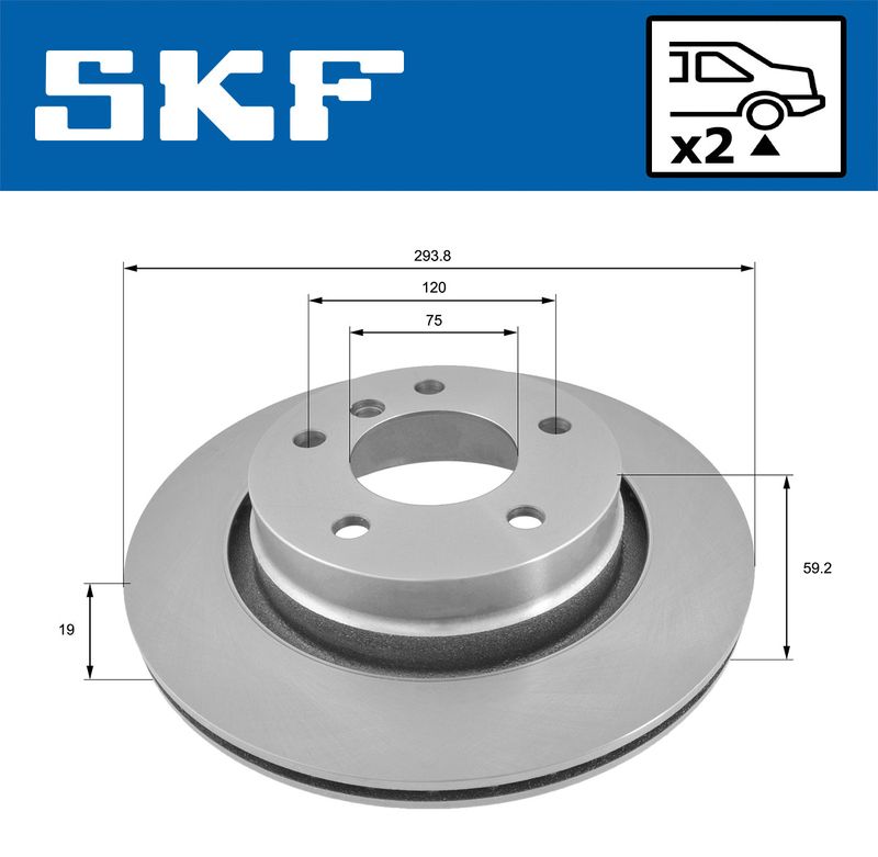 SKF VKBD90447V2 Гальмівний диск