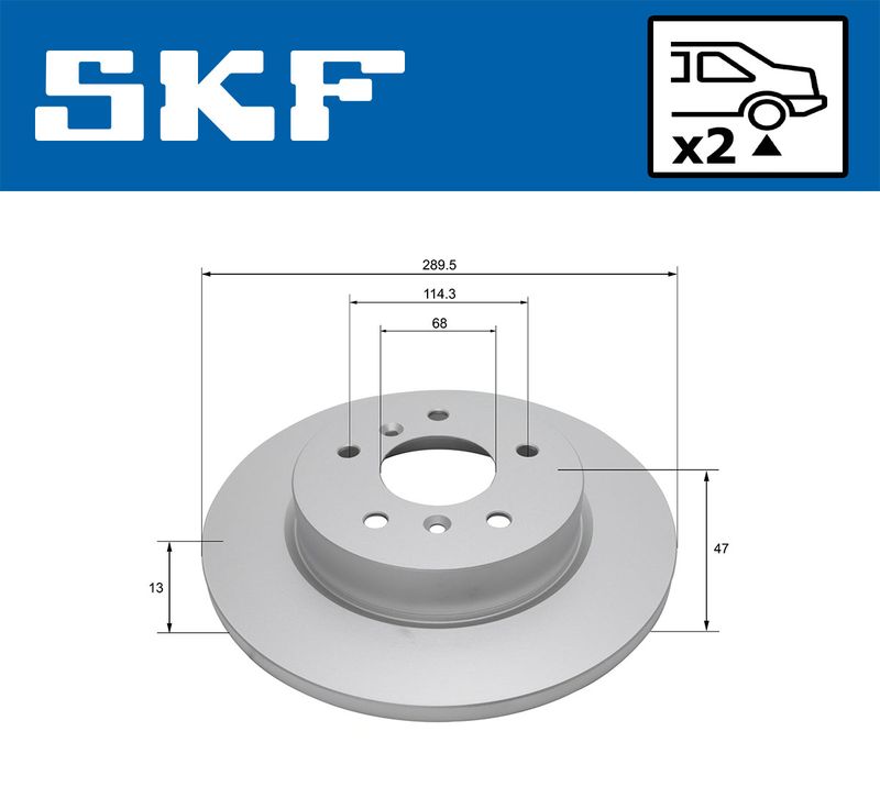SKF VKBD90457S2 Гальмівний диск