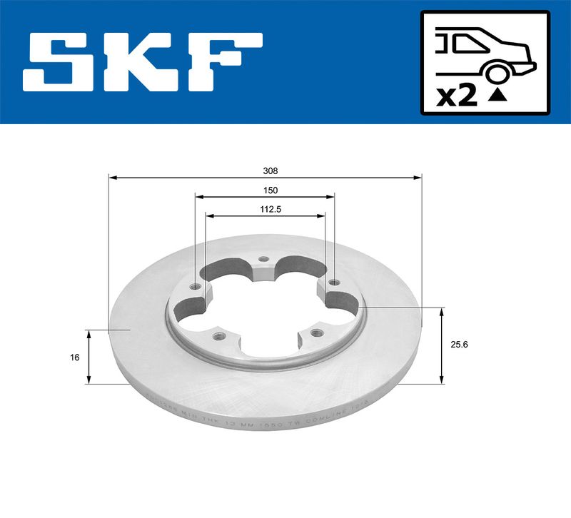 SKF VKBD90460S2 Гальмівний диск