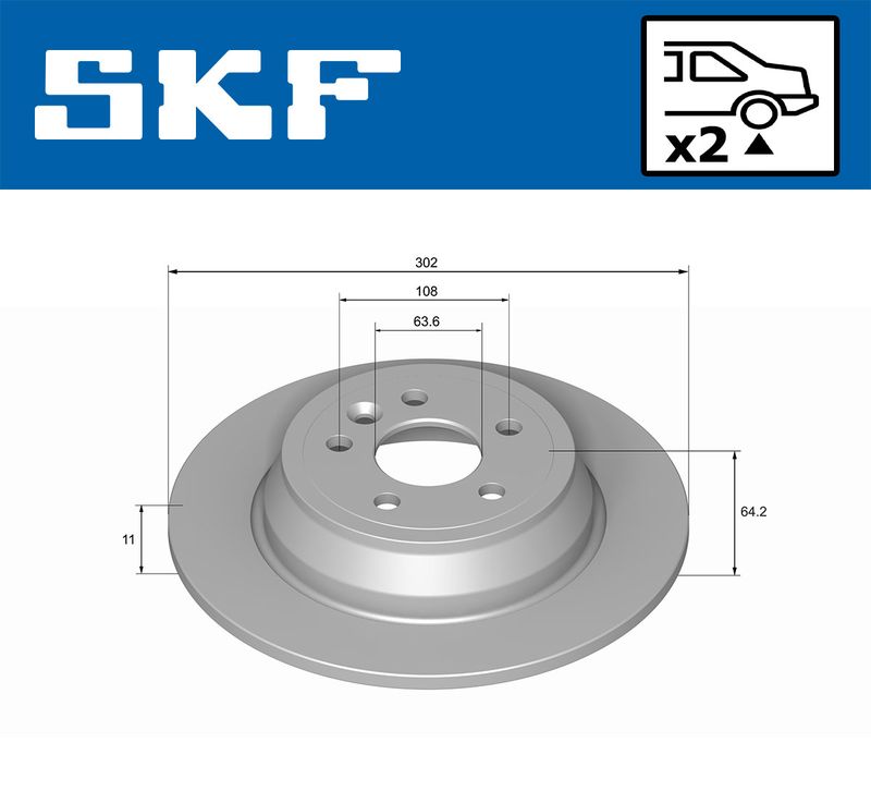 SKF VKBD90470S2 Гальмівний диск