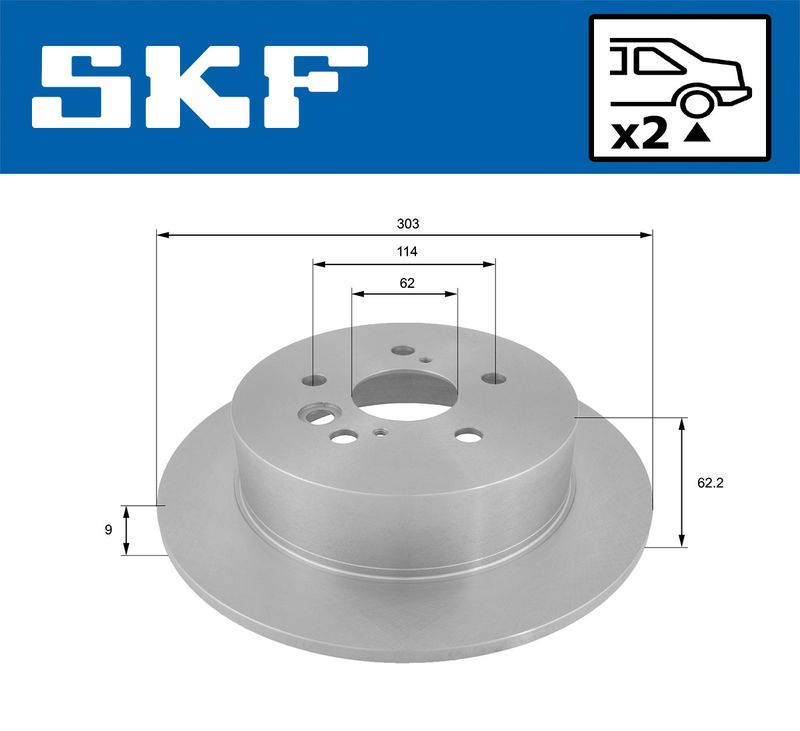 SKF VKBD90473S2 Гальмівний диск