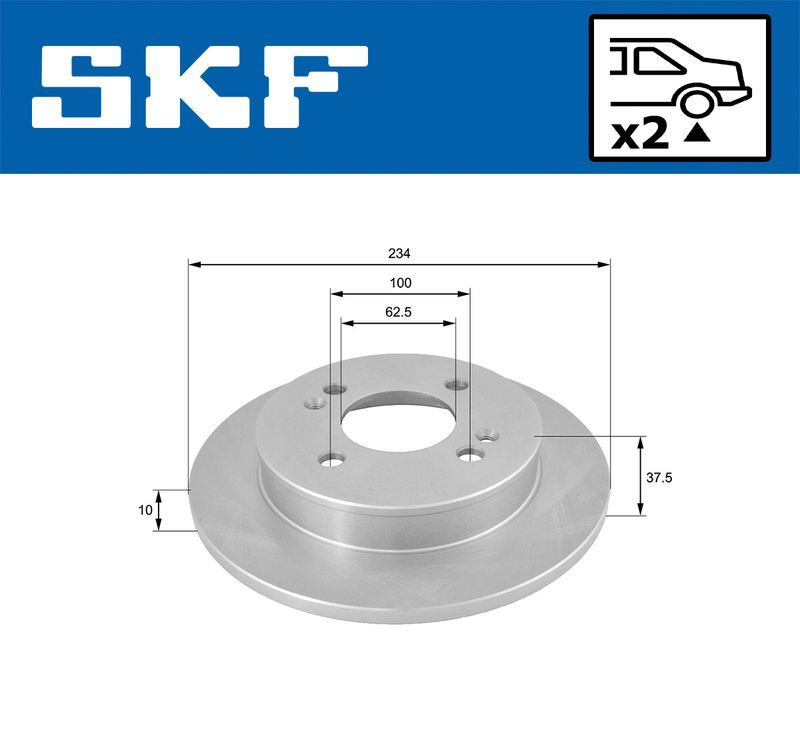 SKF VKBD90474S2 Гальмівний диск