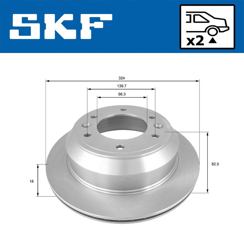 SKF VKBD90483V2 Гальмівний диск