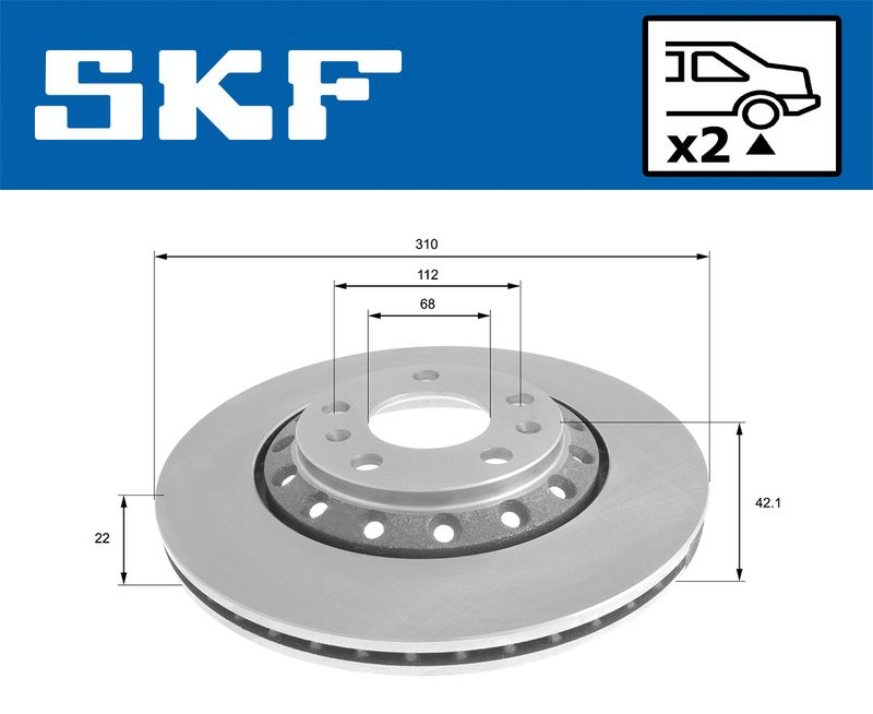 SKF VKBD90486V2 Гальмівний диск