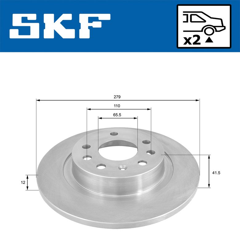 SKF VKBD90509S2 Гальмівний диск