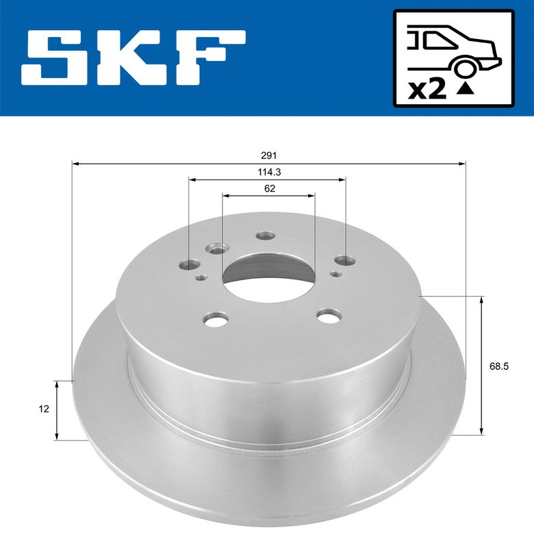 SKF VKBD90513S2 Гальмівний диск