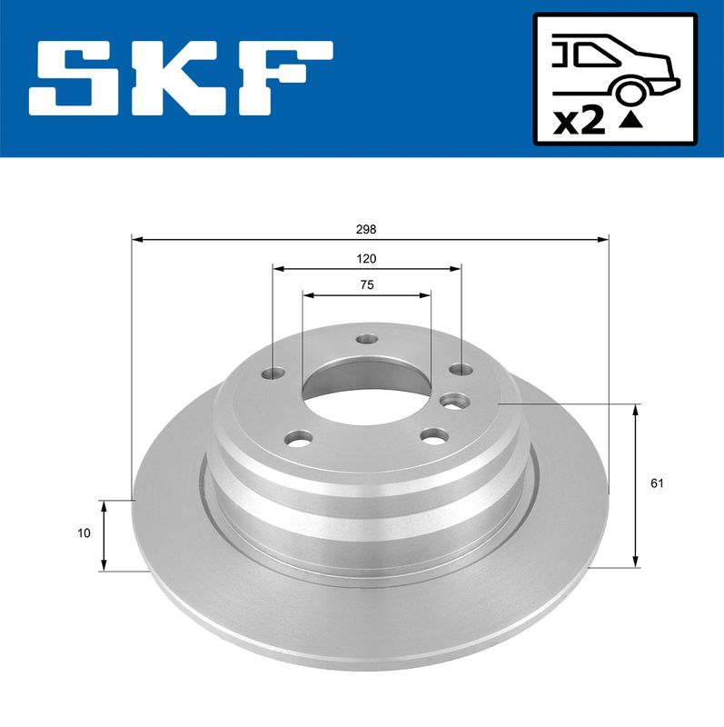 SKF VKBD90543S2 Гальмівний диск