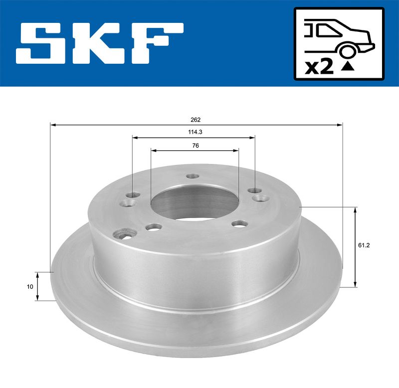 SKF VKBD90556S2 Гальмівний диск