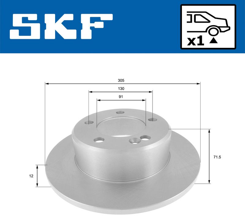 SKF VKBD90560S1 Гальмівний диск