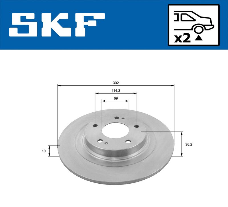 SKF VKBD90610S2 Гальмівний диск