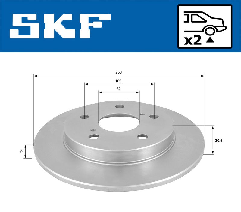 SKF VKBD90635S2 Гальмівний диск