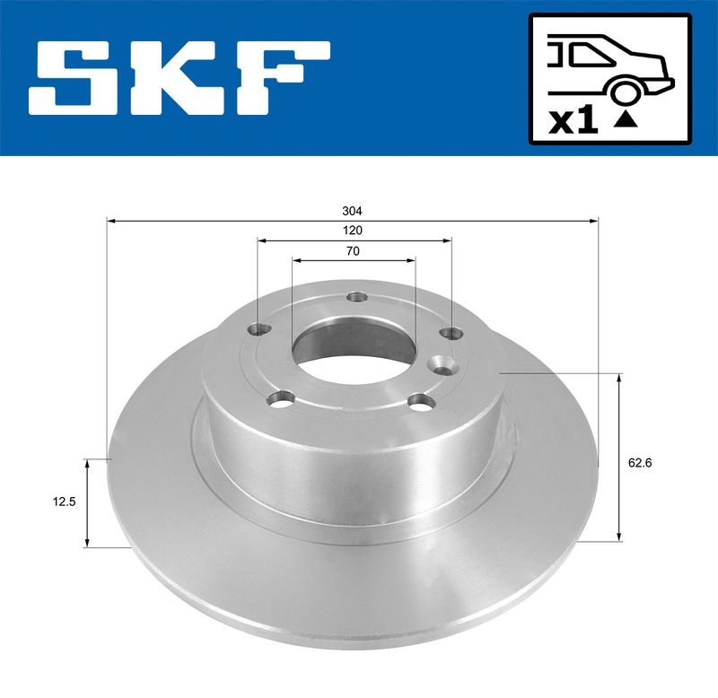 SKF VKBD90654S1 Гальмівний диск