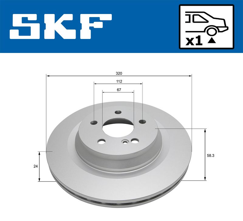 SKF VKBD90675V1 Гальмівний диск