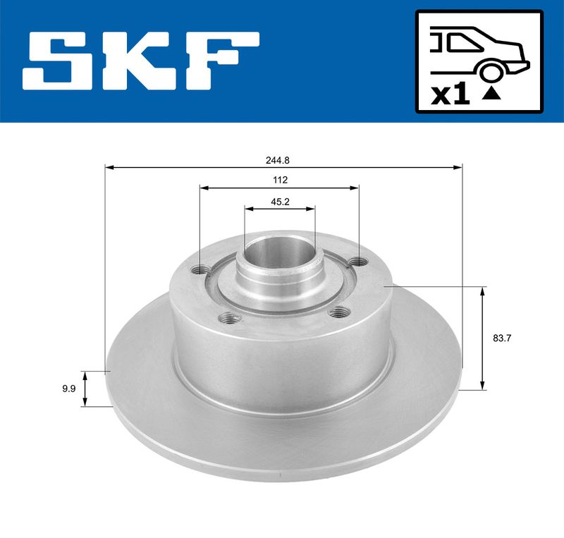 SKF VKBD90682S1 Гальмівний диск