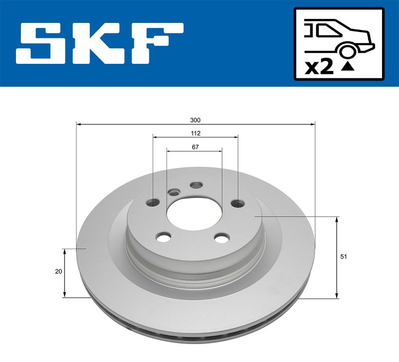 SKF VKBD90712V2 Гальмівний диск
