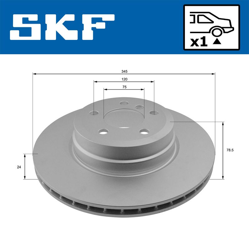 SKF VKBD90715V1 Гальмівний диск