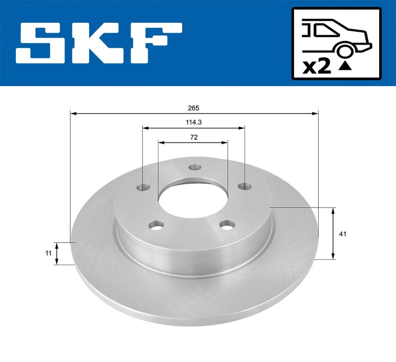 SKF VKBD90740S2 Гальмівний диск