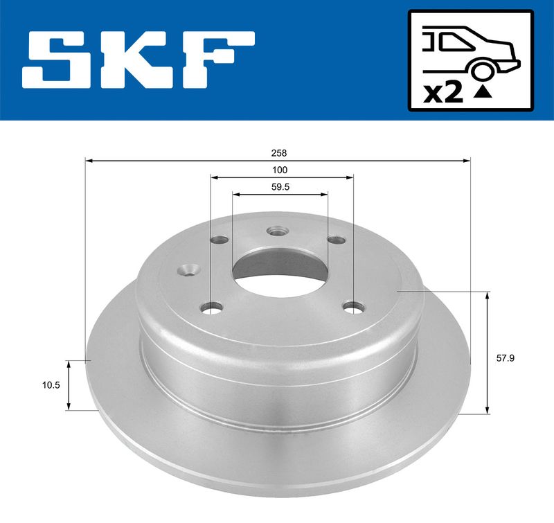 SKF VKBD90758S2 Гальмівний диск