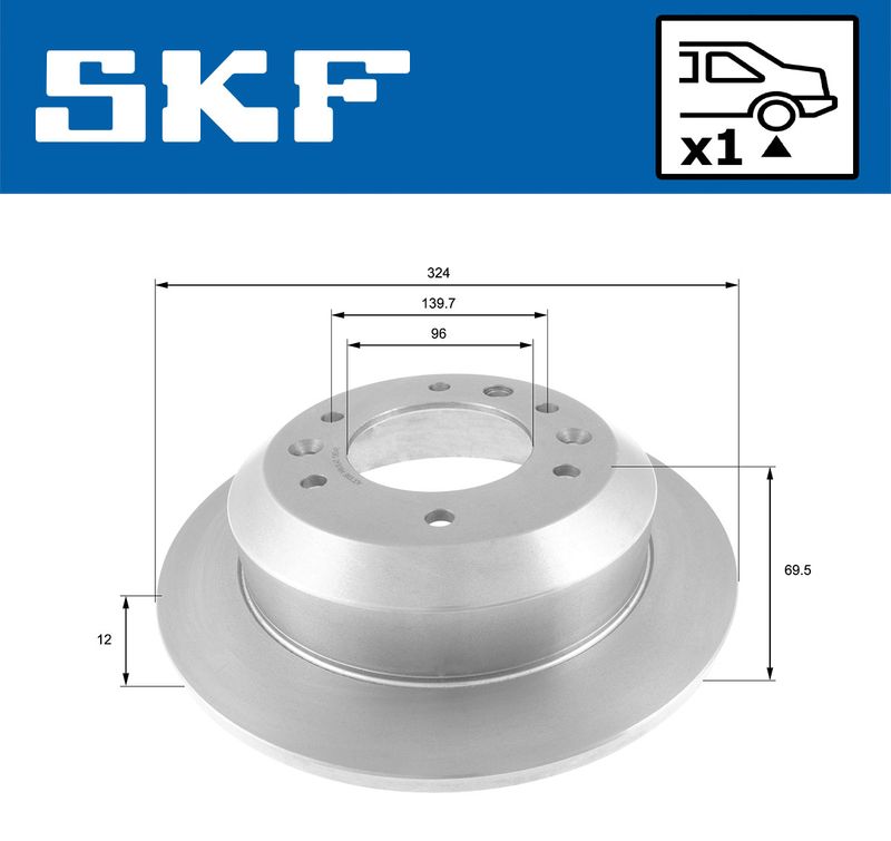 SKF VKBD90760S1 Гальмівний диск